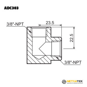 1/4" NPT 700 Bar Hidrolik Dirsek