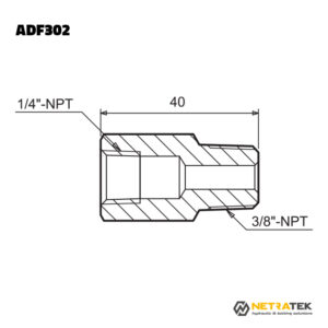 700 Bar 1/4" - 3/8" Adaptör