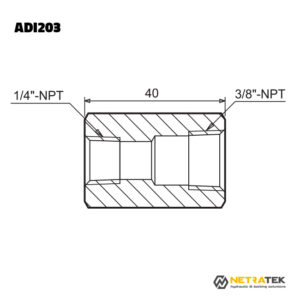 ADI203 1/4" - 3/8" 700 Bar Manşon