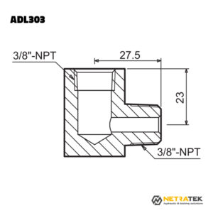 1/4" NPT 700 Bar Hidrolik Dirsek